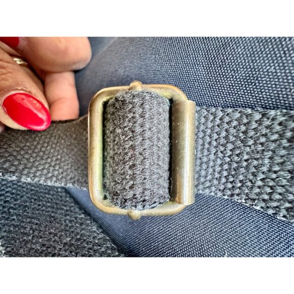 Ralph Lauren Black Messenger Bag With Gold Crest Logo - Shoulder Crossbody - Picture 12 of 16